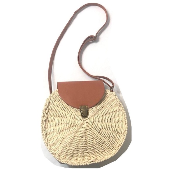 Raffia Large Straw crossbody bag - Picture 1 of 5